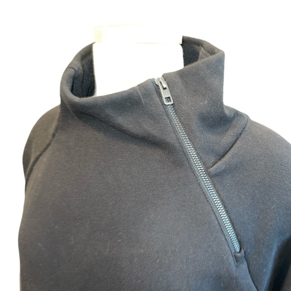 Athleta Women's Tunic S Black Sweatshirt or Mini Dress Side Zip Neck Pullover - Picture 4 of 14